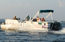 pontoon boat donated by Bob and Vicki Davis to the Wish to Fish Foundation